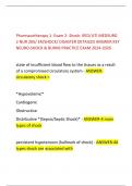 Pharmacotherapy 1- Exam 2- Shock- RED/ATI MEDSURG 2 NUR 265/ ER/SHOCK/ DISASTER DETAILED ANSWER KEY NEURO-SHOCK & BURNS PRACTICE EXAM 2024-2026