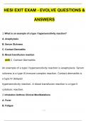 HESI Exit Exam - Evolve Questions and Answers (2024 / 2025) (Verified Answers)