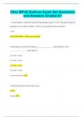 Ohio MPJE Sullivan Exam Set Questions  and Answers Graded A+