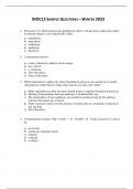 BIOC13 Sample MCQ and SA Question and Answers for Midterm