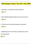 SIDA Badge Practice Test JFK -LGA -EWR Questions and Answers (2024 / 2025) (Verified Answers)