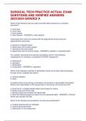 SURGICAL TECH PRACTICE ACTUAL EXAM  QUESTIONS AND VERIFIED ANSWERS  2023/2024 GRADED A Which of the following may be used to provide direct exposure to a cerebral  aneurysm? a. dura hook b. nerve hook c. brain spatula d. rake retractor - ANSWER-c. brain s