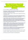 WGU C836 OA Exam Study Guide (Overly Informative) || Complete Questions & 100% Verified Answers & Definitions