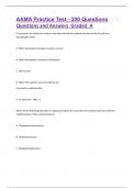 AAMA Practice Test - 200 Questions Questions and Answers  Graded  A