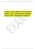 CIDESCO ACTUAL EXAM LATEST 2024 WITH  CORRECT 300+ QUESTIONS AND ANSWERS GOOD SCORE IS GUARANTEED GRADE A+   