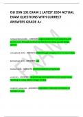 ISU DSN 131 EXAM 1 LATEST 2024 ACTUAL EXAM QUESTIONS WITH CORRECT ANSWERS GRADE A+