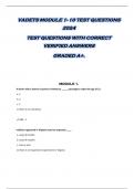 VADETS MODULE 1- 10 TEST QUESTIONS  2024  TEST QUESTIONS WITH CORRECT  VERIFIED ANSWERS  GRADED A+.