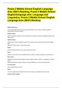 Praxis 2 Middle School English Language Arts (5047)-Reading, Praxis II Middle School English/language arts- Language and Linguistics, Praxis 2 Middle School English Language Arts (5047)-Reading.