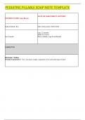 PEDIATRIC FILLABLE SOAP NOTE TEMPLATE