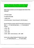 Package deal for LP Gas Master Qualifier: Dispensing Installation & Maintenance Exam With 100% Correct Answers 2024