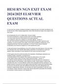 HESI RN NGN EXIT EXAM 2024/2025 ELSEVIER QUESTIONS ACTUAL EXAM