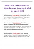 BUNDLE for WEBCE Exam Test | Questions and Answers Graded A+ Latest 2024 