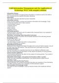 C468 Information Management and the Application of Technology WGU with complete solution  Information literacy Defined as the ability to recognize when information is needed as well as the skills to find, evaluate and use needed information effectively In