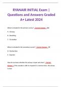 RYANAIR INITIAL Exam | Questions and Answers Graded A+ Latest 2024