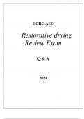 IICRC ASD RESTORATIVE DRYING REVIEW EXAM Q & A 2024