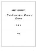 ATI NURSING FUNDAMENTALS REVIEW EXAM Q & A 2024