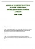 AMSCO AP US HISTORY CHAPTER 8  UPDATED VERSION 2024  EXAM QUESTIONS AND CORRECT  ANSWERS  GRADED A+ 