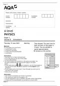 AQA A-level PHYSICS Question Paper 3 Section B Astrophysics June 2023