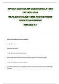 APPIAN CERT EXAM QUESTIONS LATEST  UPDATE 2024  REAL EXAM QUESTIONS AND CORRECT  VERIFIED ANSWERS  GRADED A+ 