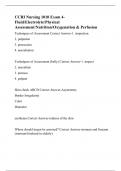 CCRI Nursing 1010 Exam 4- Fluid/Electrolyte/Physical Assessment/Nutrition/Oxygenation & Perfusion Questions With Complete Solutions