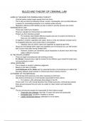 A-Level AQA Law Criminal Law Summary Sheets