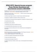 SPēD SFPC Special Access program Exam Review Questions and Ascertained answers 2023/2024