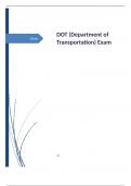 DOT (Department of Transportation) Exam % Answered Correctly!