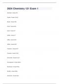 2024 Chemistry 121 Exam 1 Questions With Correct Answers!!