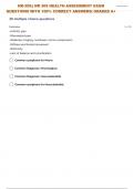 NR-305:| NR 305 HEALTH ASSESSMENT EXAM QUESTIONS WITH 100% CORRECT ANSWERS| GRADED A+