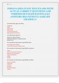 INDIANA QMA STATE TEST EXAMS WITH  ACTUAL CORRECT QUESTIONS AND  VERIFIED DETAILED RATIONALES  ANSWERS 2024 (NEWEST) ALREADY  GRADED A+