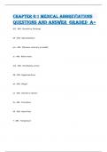 Chapter 6:1 Medical Abbreviations  Questions and Answer Graded A+ 