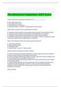 The Structural Inspection AHIT Exam 2024 Questions and Answers - Graded A