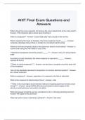 AHIT Final Exam Questions and Answers- Graded A