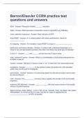 Barron-Elsevier CCRN practice test questions and answers 2024- graded a