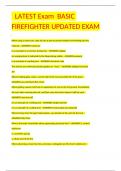 LATEST Exam  BASIC FIREFIGHTER UPDATED EXAM