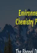 The Bhopal Disaster - Environmental Chemistry