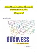 Solution Manual For Foundations of Business, 7th Edition by (William M. Pride, 2023) Verified Chapters 1 - 47, Complete Newest Version