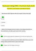 NUR 2356 / NUR2356: Multidimensional Care I / MDC 1 Final Exam Study Guide Questions and Answers (2024 / 2025) (Verified Answers)