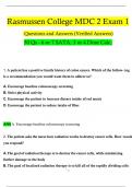 Rasmussen College MDC 2 Exam 1 Questions and Answers 2024 / 2025 | 100% Verified Answers (50 Qs - 6 or 7 SATA; 3 or 4 Dose Calc;)