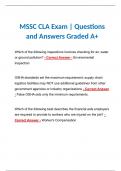 BUNDLE FOR MSSC CLA Terms Chapter 1-9 | Exam Study Guide Latest 2024 | MSSC Final Exam 100% Correctly Answered and Graded A+ Latest 2024