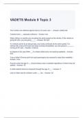 VADETS Module 8 Topic 3 Exam with 100% correct Answers 