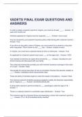 VADETS FINAL EXAM QUESTIONS AND ANSWERS -GRADED A