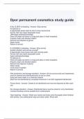 Dpor permanent cosmetics study guide 2024