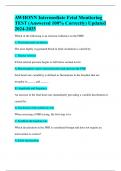 AWHONN Intermediate Fetal Monitoring TEST (Answered 100% Correctly) Updated 2024-2025