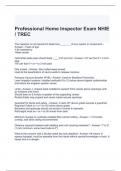 Professional Home Inspector Exam NHIE - TREC Questions and Answers 2024