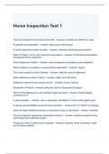 Home Inspection Test 1- Solved