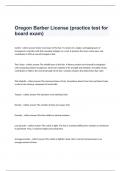 Oregon Barber License (practice test for board exam)