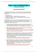 FINA 4358 HOMEWORK 9 Commercial Property Insurance 