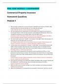 FINA 4358 MODULE 4 ASSIGNMENT Commercial Property insurance Homework Questions Module 4