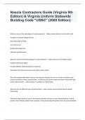 Nascla Contractors Guide (Virginia 8th Edition) & Virginia Uniform Statewide Building Code "USBC" (2000 Edition